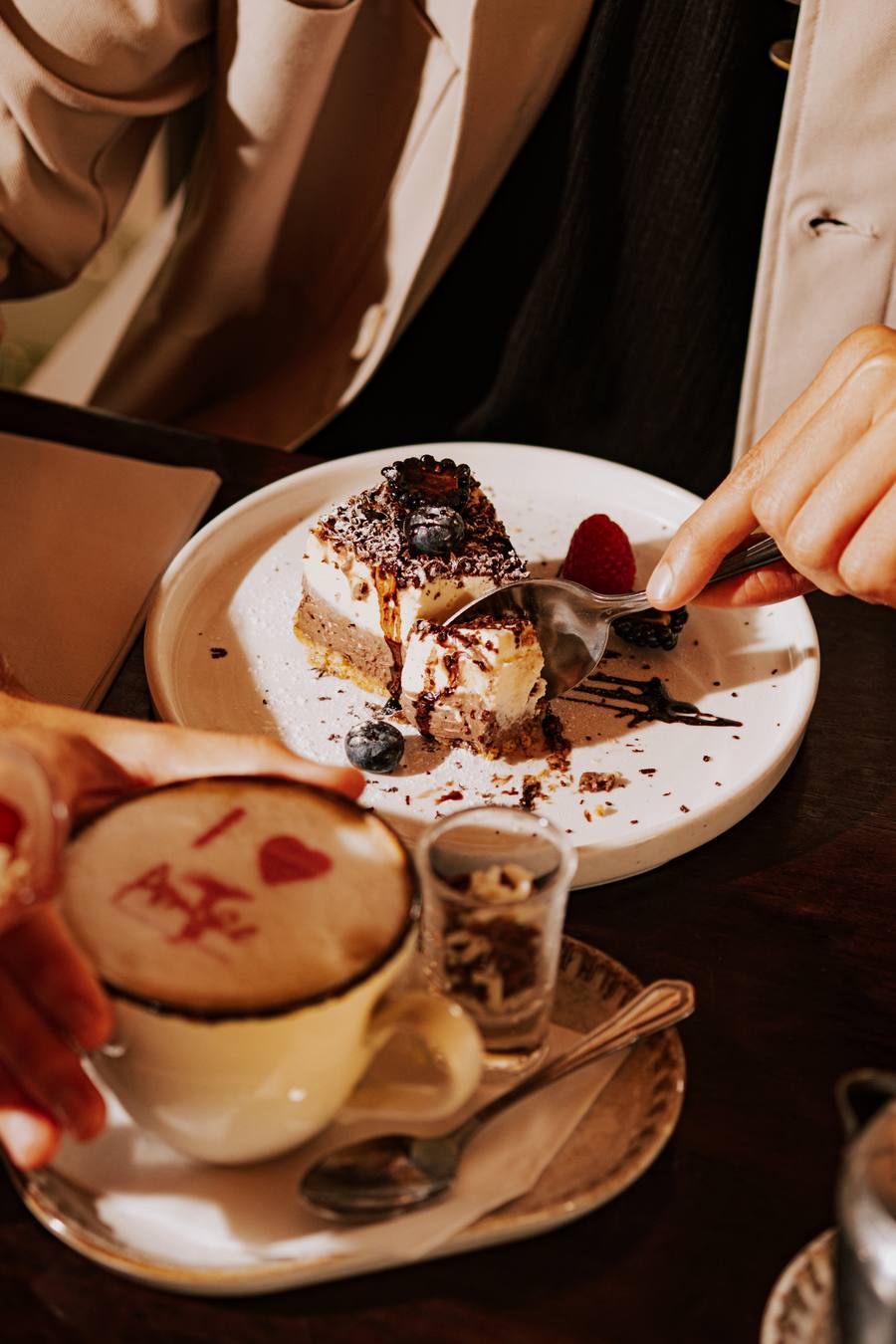 Tiramisu and coffee